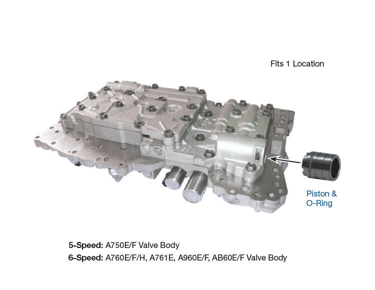 thumbnail image 2 of Sonnax TH350 1-2 Accumulator Piston & Sleeve Kit – 35719-01K, Aluminum, Performance Rebuild 2 of 5