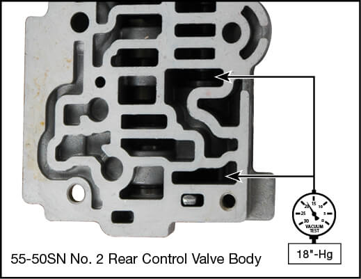 55-50SN, 55-51SN Lockup Control Valve Kit Vacuum Test Locations