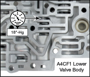 A4CF1, A4CF2 Pressure Reducing Valve Kit Vacuum Test Locations