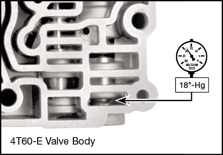 4T60, 4T60-E Reverse Boost Valve Kit Vacuum Test Locations