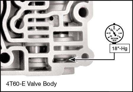 4T60, 4T60-E Reverse & Modulated Line Boost Valve Kit Vacuum Test Locations