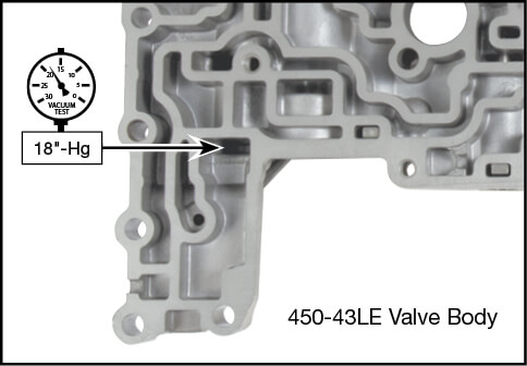 450-43LE Oversized Secondary Regulator Valve Kit Vacuum Test Locations