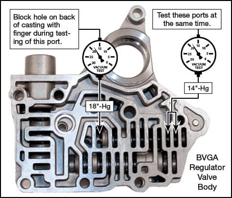 Honda, Acura 4-Speed, 3-Shaft, Honda, Acura 5-Speed Oversized Lockup Timing Valve Kit Vacuum Test Locations