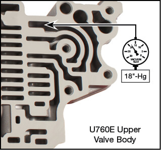 U760E, U760F Oversized Lockup Control Valve Kit Vacuum Test Locations