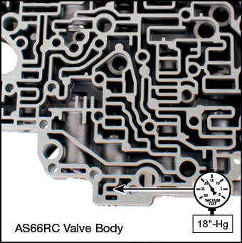 AS66RC, AS69RC Lockup Boost Valve Kit Vacuum Test Locations