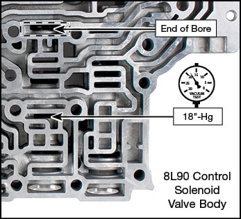 8L45, 8L90 S4 Clutch Control Valve Kit Vacuum Test Locations