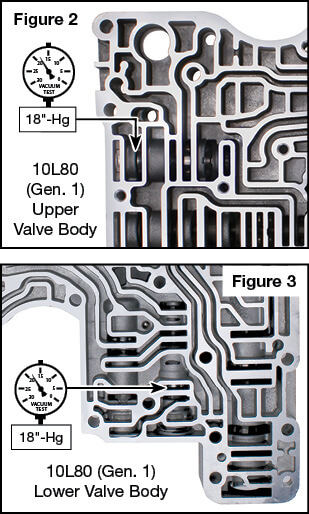 10L60 (Gen. 1), 10L80 (Gen. 1), 10L90 (Gen. 1), 10R60, 10R80, 10R90 O-Ringed End Plug Kit Vacuum Test Locations