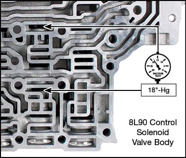 8L45, 8L90 Oversized S4 Clutch Control Valve Kit Vacuum Test Locations