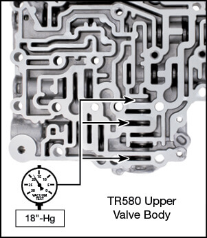 TR580 Oversized Forward & Reverse Regulating Valve Kit Vacuum Test Locations