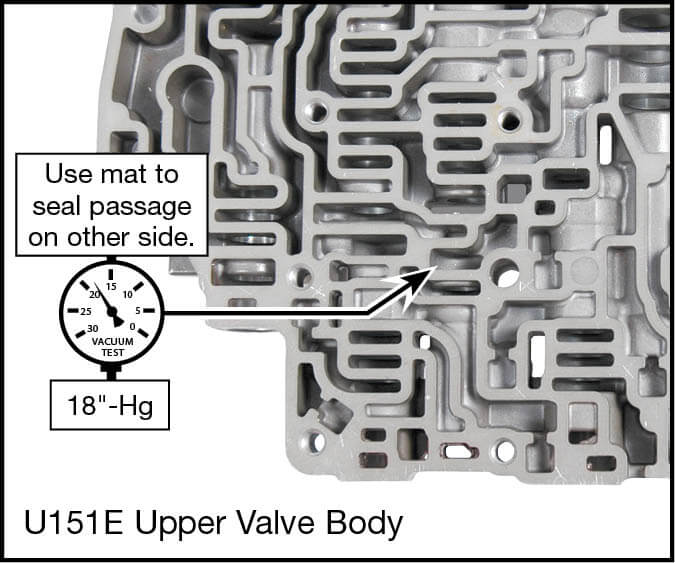 U151E, U151F, U250E Oversized B3 Orifice Control Valve Kit Vacuum Test Locations