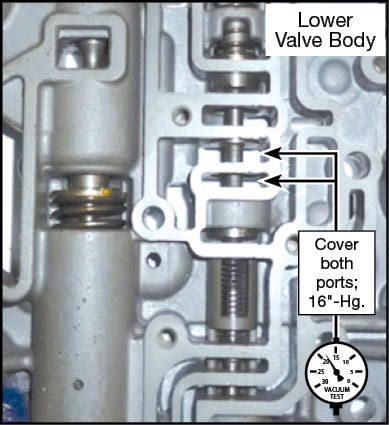 450-43LE Oversized Lockup Control Valve & Cutback Valve Kit Vacuum Test Locations